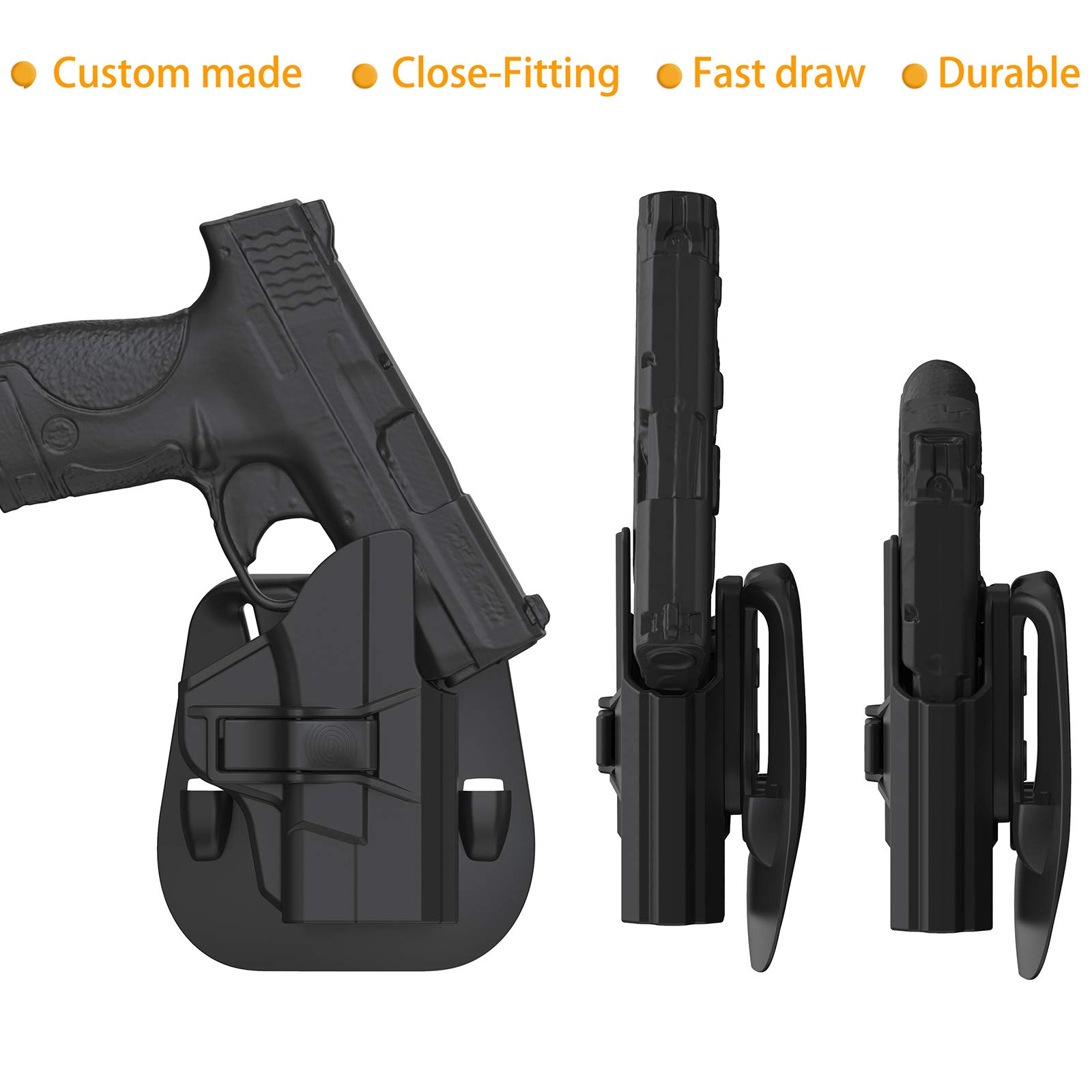 Amazon.co.jp: S & W M & Pシールド9 mm / 40ホルスター、カスタム成形